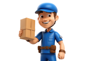 AI generated Delivery Man. Parcel delivery worker. Delivery concept. png