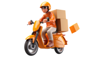 AI generated Delivery Man. Parcel delivery worker. Delivery concept. png