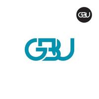 Letter GBU Monogram Logo Design vector