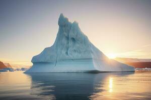 AI generated Iceberg in Greenland. AI Generated photo