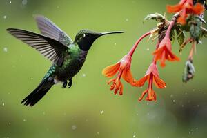 AI generated Hummingbird in Costa Rica. AI Generated. photo