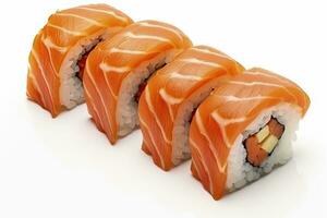 AI generated Sushi isolated on white background. AI Generated photo