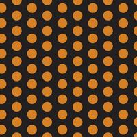 simple abstract baroque lite orenge color geometric big polka dot circle pattern art work on black color background vector