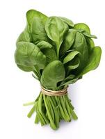 AI generated Bunch of spinach isolated on white background. AI Generated photo