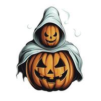 AI generated Halloween object on white background. AI Generated photo