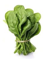 AI generated Bunch of spinach isolated on white background. AI Generated photo