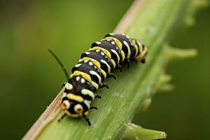 ai generado oruga encajar mariposa. generado ai. foto