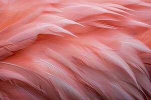 AI generated Flamingo Feather background. AI Generated photo