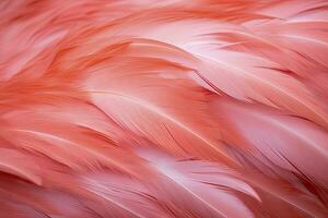 AI generated Flamingo Feather background. AI Generated photo