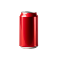 AI generated red soda can on transparent background PNG image