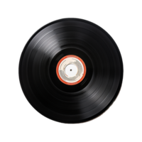 AI generated vinyl record isolated on transparent background PNG image