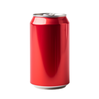 AI generated red soda can isolated on transparent background PNG image