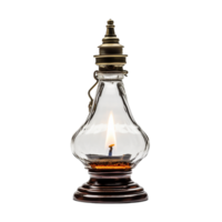 AI generated old oil lamp on transparent background PNG image