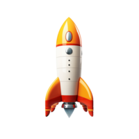 AI generated space rocket on transparent background PNG image