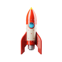 AI generated space rocket on transparent background PNG image