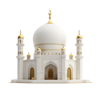 AI generated mosque on transparent background PNG image