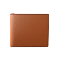 AI generated brown leather wallet on transparent background PNG image