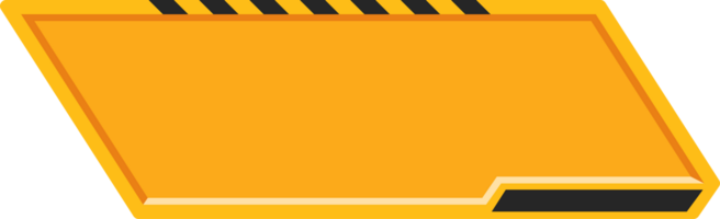 Lower third infographic template, Industrial warning label sign png