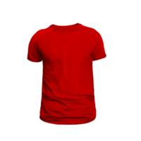 Plain red t-shirt front view for mockup png