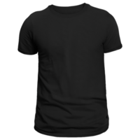 black t-shirt front view png