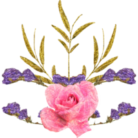 pink rose flower on transparent background png