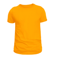 duidelijk oranje t-shirt voorkant en terug voor PNG mockup