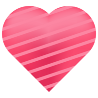 valentines journée vente social médias autocollant avec rose cœurs. png