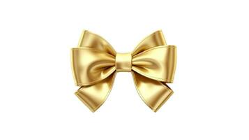 AI generated Graphic 3D Representation of a Gilded Bow, Isolated for Creative Visual Concepts photo