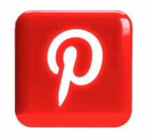 social meios de comunicação Facebook Instagram Youtube pinterest tiktok 3d logotipo curva brilhante logotipo png