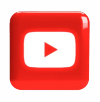 sociale media Facebook instagram Youtube Pinterest tic toc 3d logo curva brillante logo png