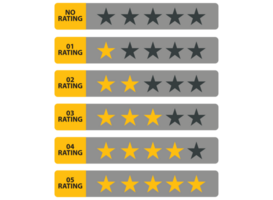 5 estrelas em em transparente fundo png