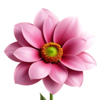 AI generated Pink Dahlia Flower Isolated, High-Quality PNG File, Ready to Use, pink flower on transparent background