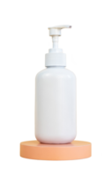 bottle of soap on podium mockup png