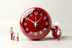 AI generated Mockup 3d clock,countdown, happy new year concept, Generative AI photo