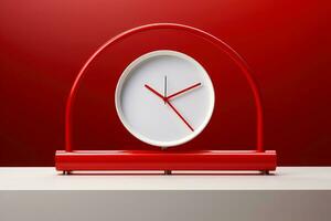 AI generated Mockup 3d clock,countdown, happy new year concept, Generative AI photo