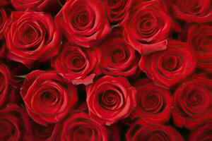 AI generated Red Rose Background for Valentine's Day. AI Generated photo