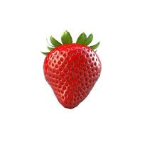 AI generated Intricately Crafted 3D Model of Strawberries, Rendered with Precision, Isolated on White photo