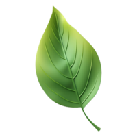 AI generated 3D Rendering of a Green Leaf on Transparent Background - Ai Generated png