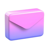 AI generated 3D Rendering of a Email Icon on Transparent Background - Ai Generated png