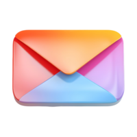 AI generated 3D Rendering of a Email Icon on Transparent Background - Ai Generated png