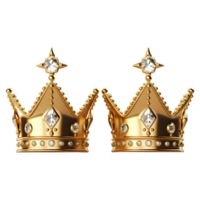 AI generated 3D Rendering of a King Crown on Transparent Background - Ai Generated png