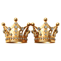 AI generated 3D Rendering of a King Crown on Transparent Background - Ai Generated png