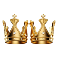 AI generated 3D Rendering of a King Crown on Transparent Background - Ai Generated png