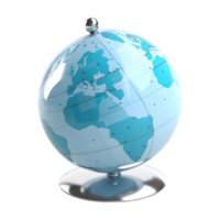 AI generated 3D Rendering of a World Map on Earth Globe on Transparent Background - Ai Generated png