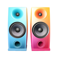 AI generated 3D Rendering of a Large Sound Speakers on Transparent Background - Ai Generated png