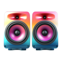 AI generated 3D Rendering of a Large Sound Speakers on Transparent Background - Ai Generated png