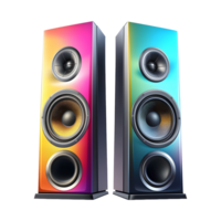 AI generated 3D Rendering of a Large Sound Speakers on Transparent Background - Ai Generated png