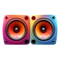 AI generated 3D Rendering of a Large Sound Speakers on Transparent Background - Ai Generated png