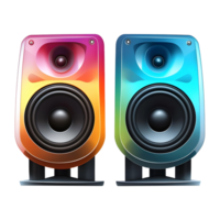 AI generated 3D Rendering of a Large Sound Speakers on Transparent Background - Ai Generated png