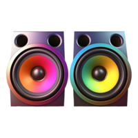 AI generated 3D Rendering of a Large Sound Speakers on Transparent Background - Ai Generated png